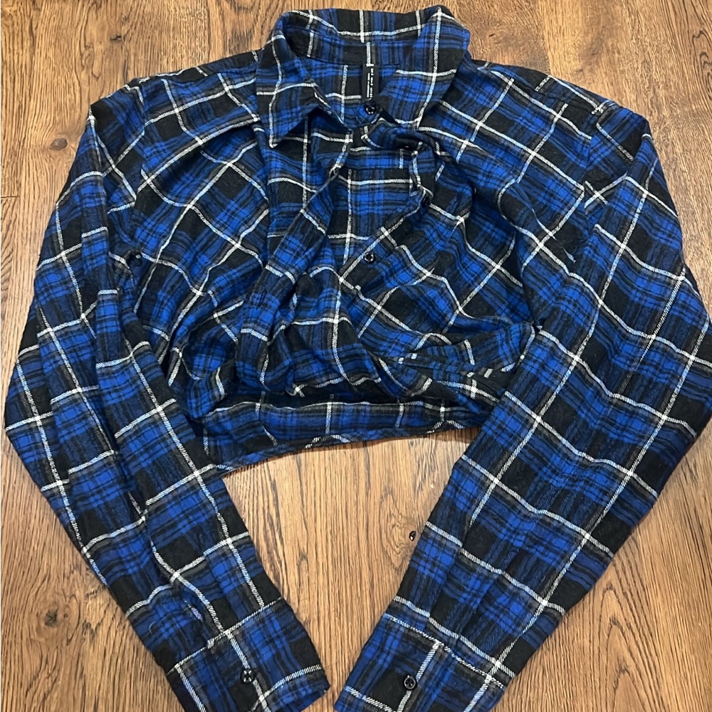 Zara Cropped Flannel Shirt